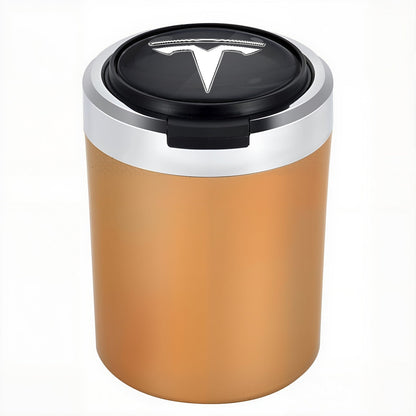 Σταχτοδοχείο αυτοκινήτου με LED από ανοξείδωτο ατσάλι Woyuosn χωρίς καπνό