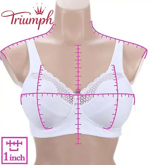 Triumph - (4 τεμ.) Μοναδικό, βαμβακερό σουτιέν με καμπύλη χωρίς μπανέλα
